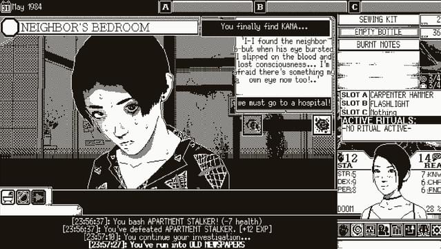 WORLD OF HORROR Gameplay Screenshot