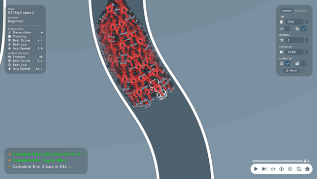 AI Learns to Drive Gameplay Screenshot