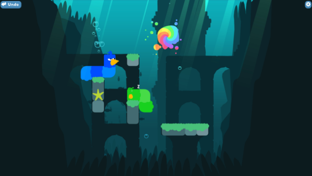 Snakebird Gameplay Screenshot